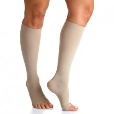 MEIA SIGVARIS 30-40mmHg 3/4 BASIC - BEGE - ABERTA 
